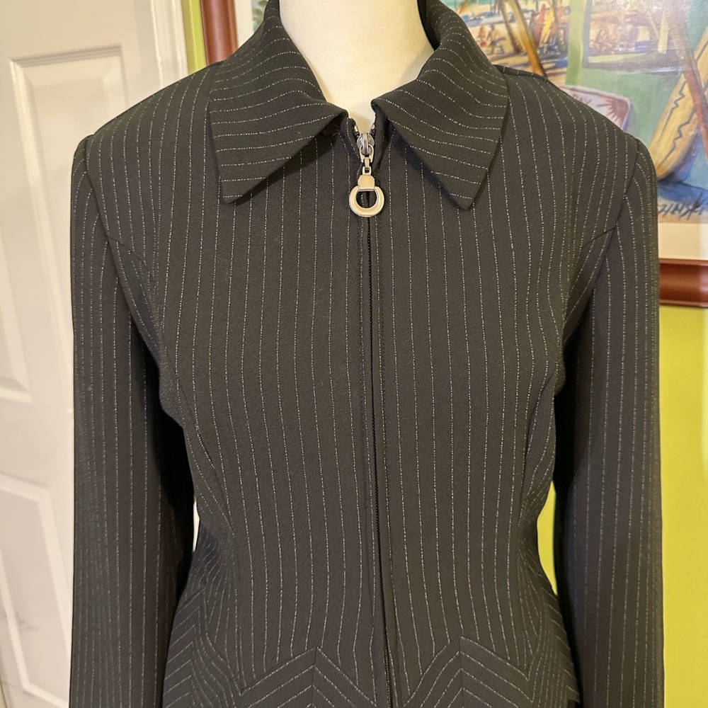 Vintage Joseph Ribkoff Pin Stripe Skirt and Matching Jacket - Picture 5 of 14